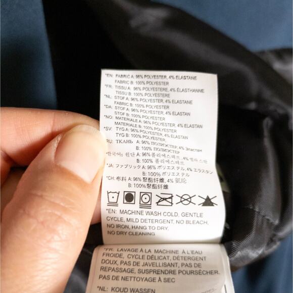 NORDEN Navy Blue Inga Maxi Parka Hooded Winter Jacket Coat Full Zip Womens Large - Picture 6 of 6